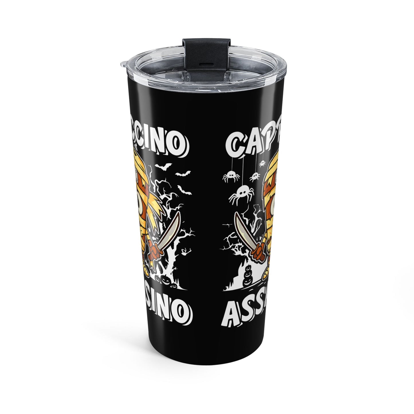Cappuccino Assassino Italian Brainrot Halloween Tumbler 20oz