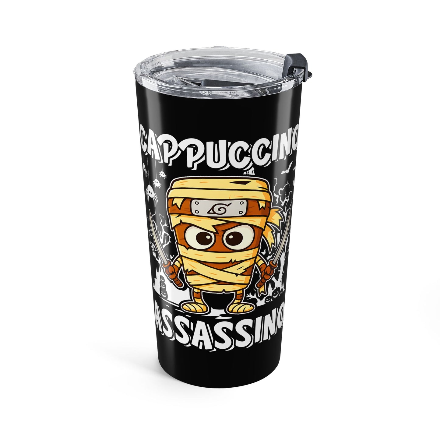Cappuccino Assassino Italian Brainrot Halloween Tumbler 20oz