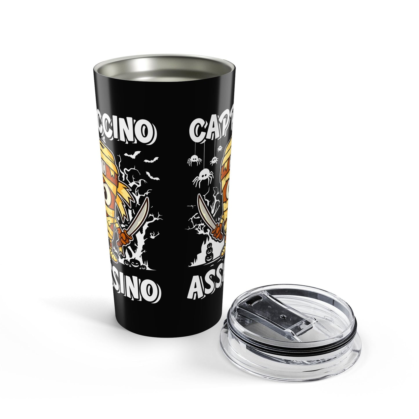 Cappuccino Assassino Italian Brainrot Halloween Tumbler 20oz