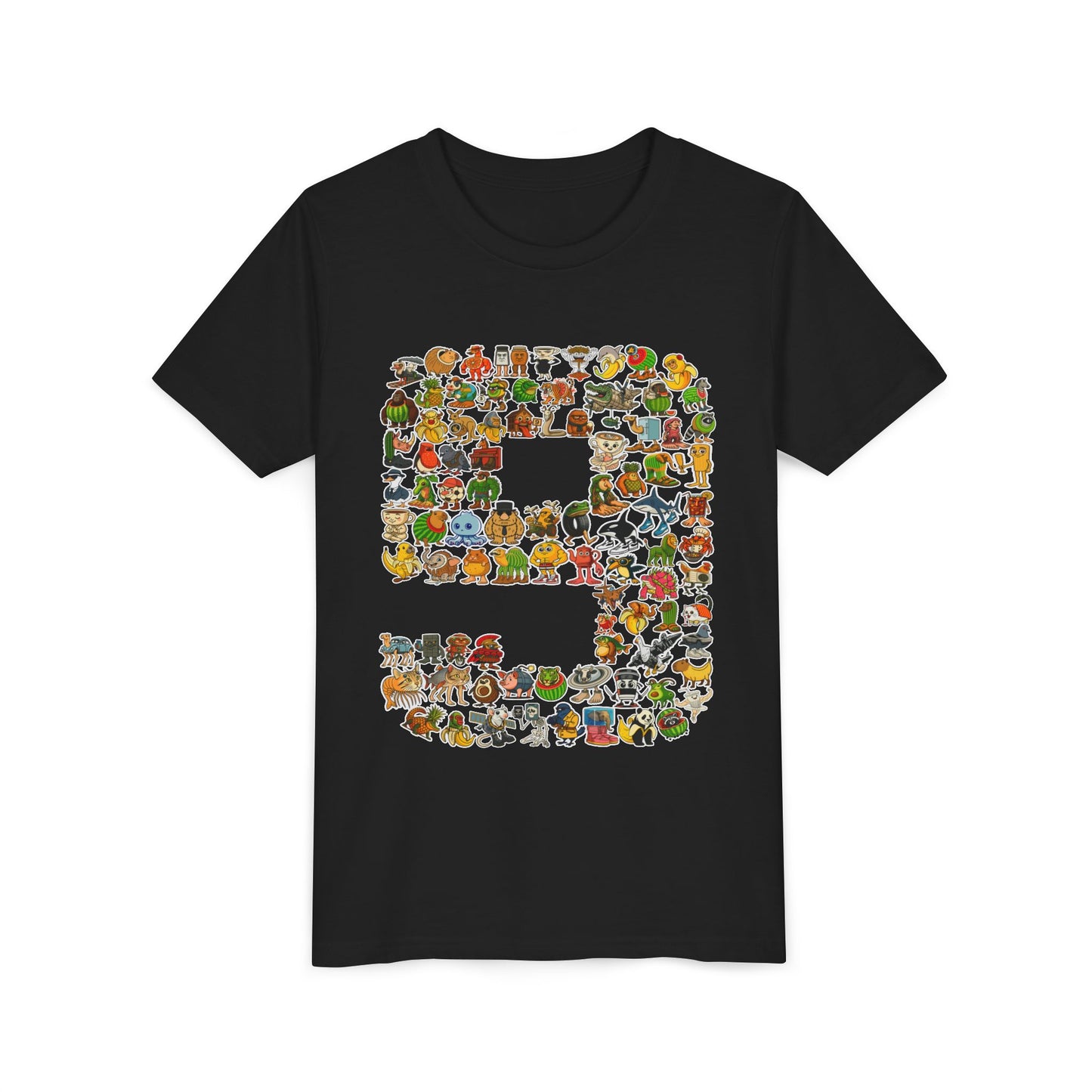 90 Italian Brainrot Characters 9th Birthday T-Shirt