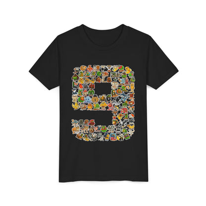 90 Italian Brainrot Characters 9th Birthday T-Shirt