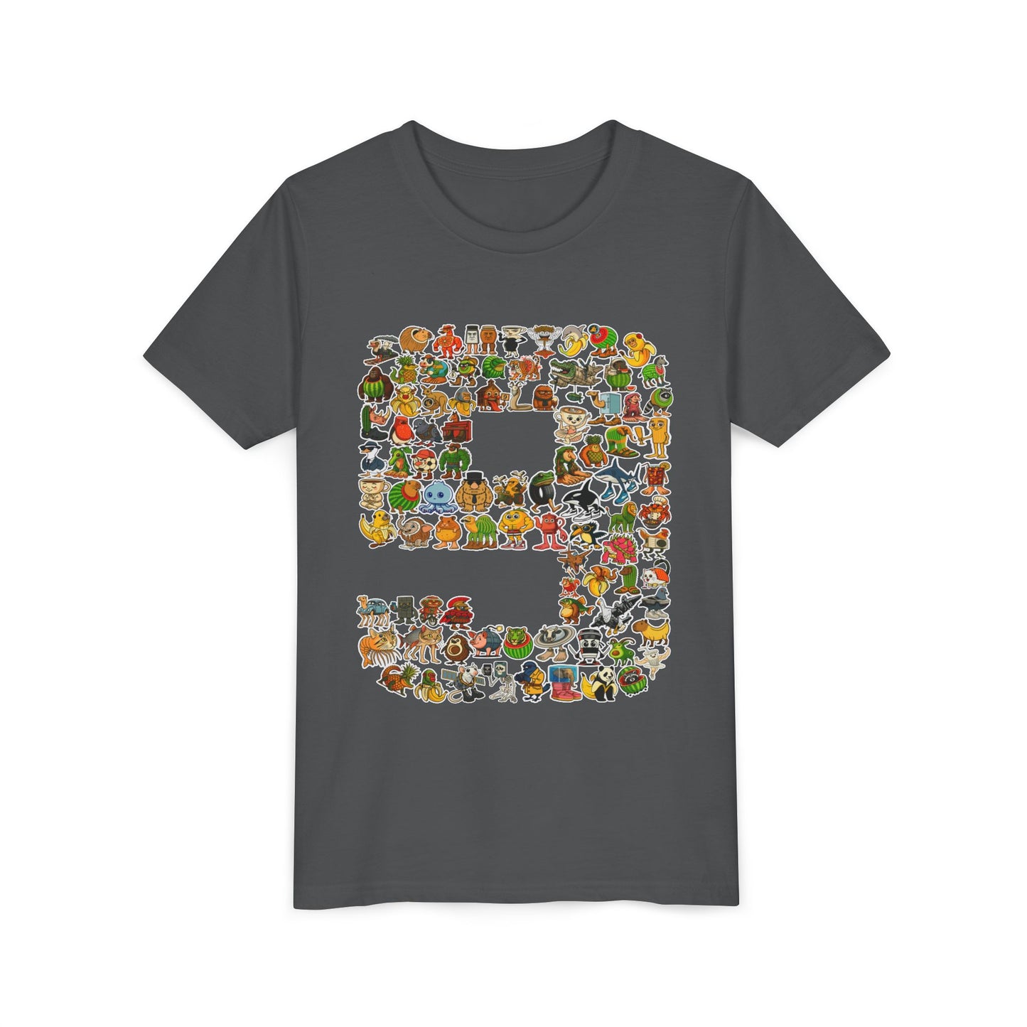 90 Italian Brainrot Characters 9th Birthday T-Shirt