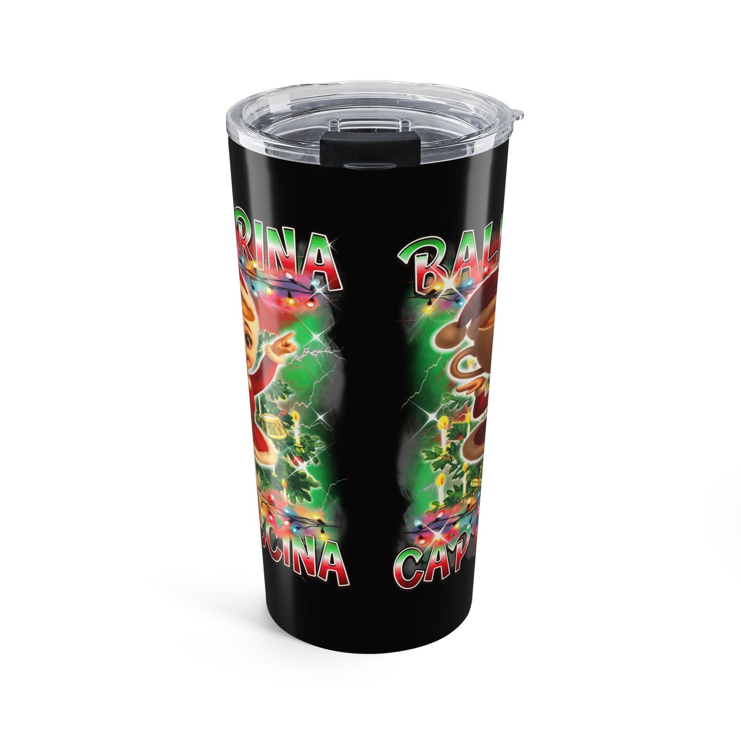 Ballerina Cappuccina Italian Brainrot Christmas Tumbler 20oz