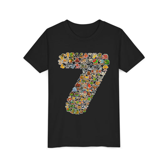 90 Italian Brainrot Characters 7th Birthday T-Shirt