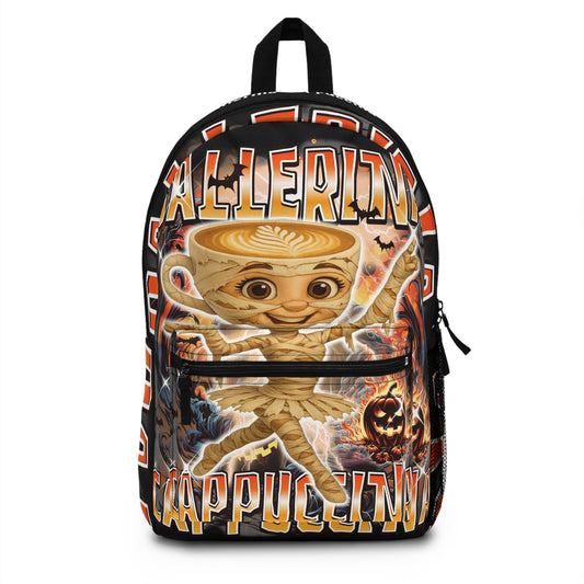Ballerina Cappuccina Italian Brainrot Halloween School Backpack