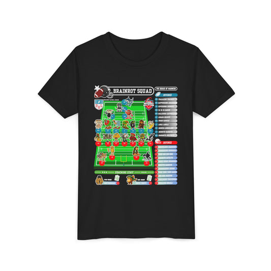 Italian Brainrot Team American Football Lineup T-Shirt