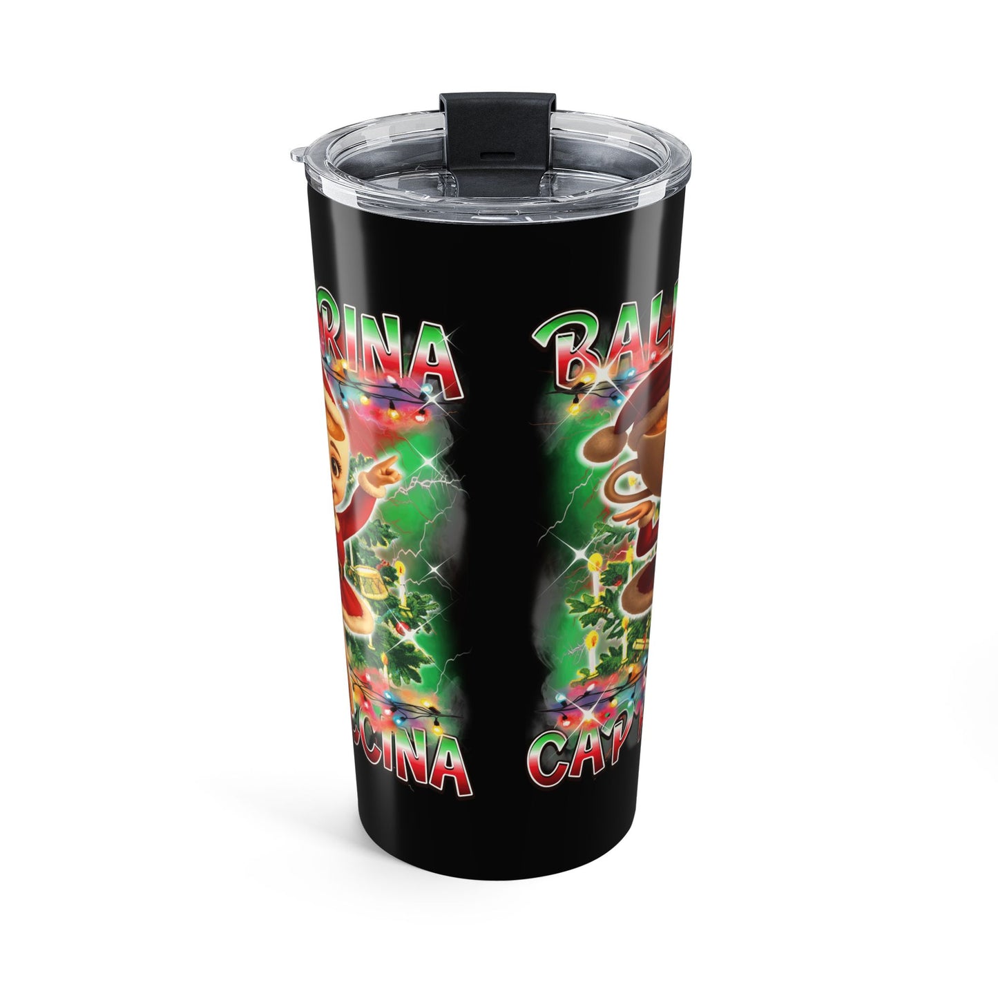Ballerina Cappuccina Italian Brainrot Christmas Tumbler 20oz