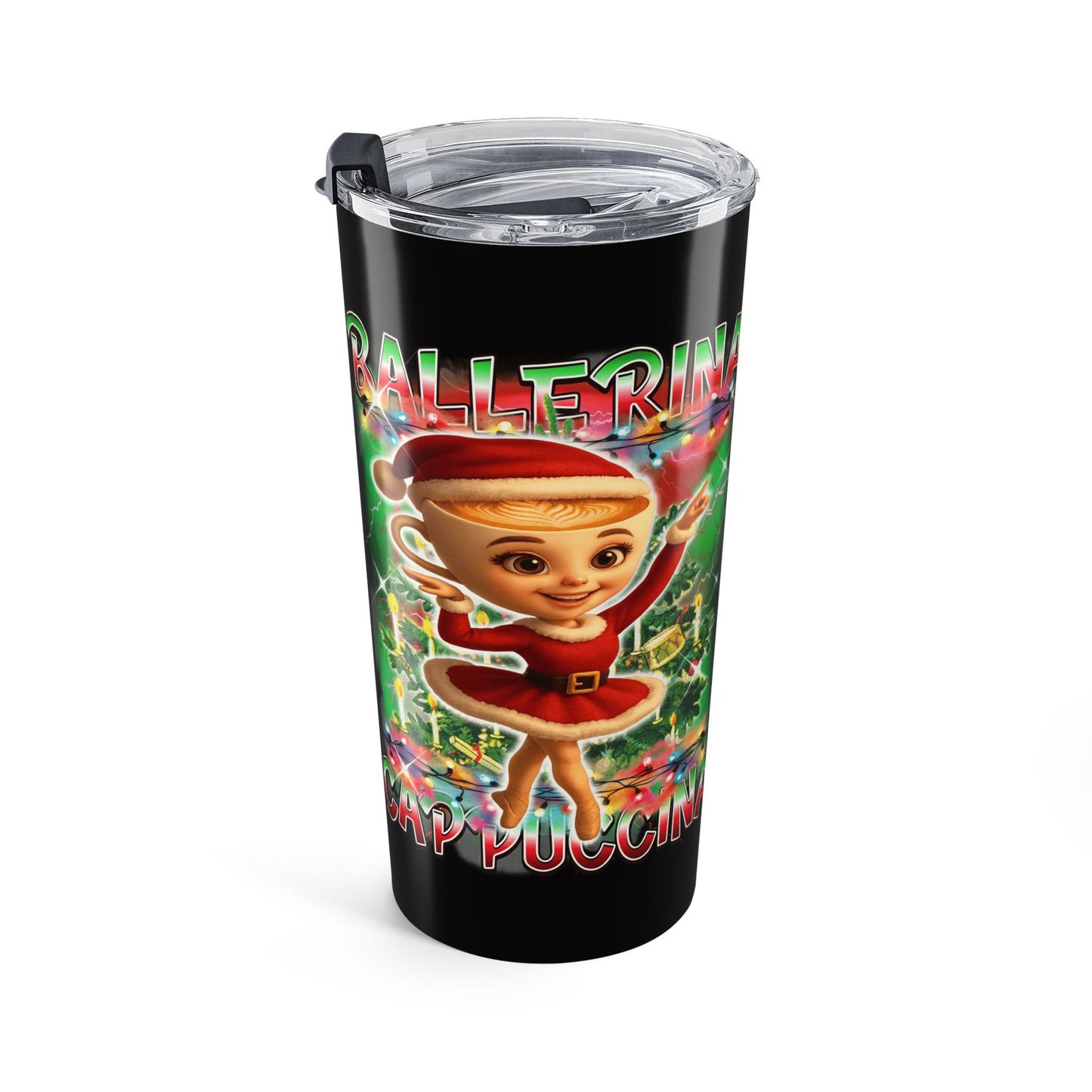 Ballerina Cappuccina Italian Brainrot Christmas Tumbler 20oz