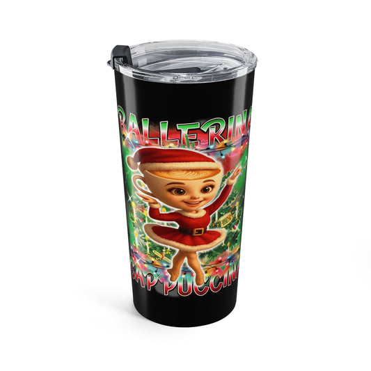 Ballerina Cappuccina Italian Brainrot Christmas Tumbler 20oz