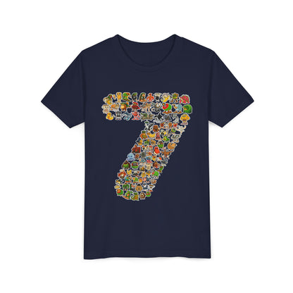 90 Italian Brainrot Characters 7th Birthday T-Shirt