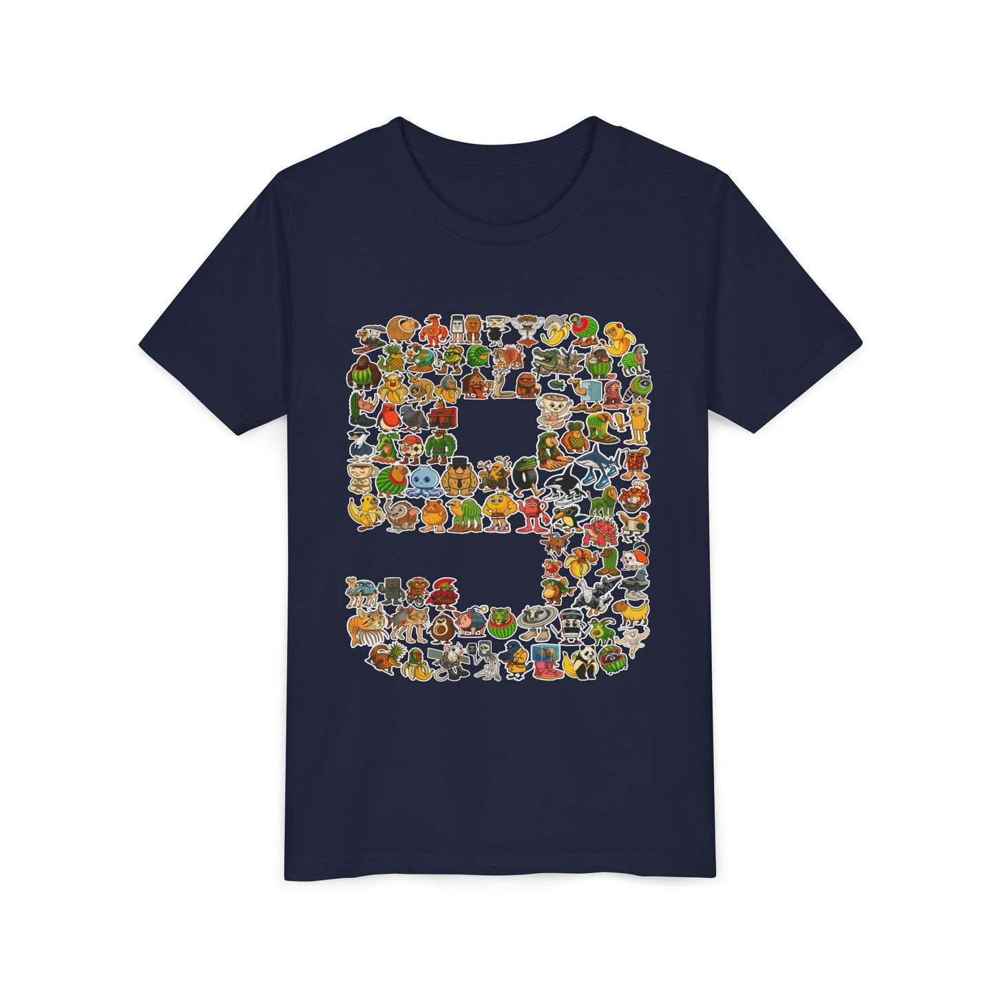 90 Italian Brainrot Characters 9th Birthday T-Shirt