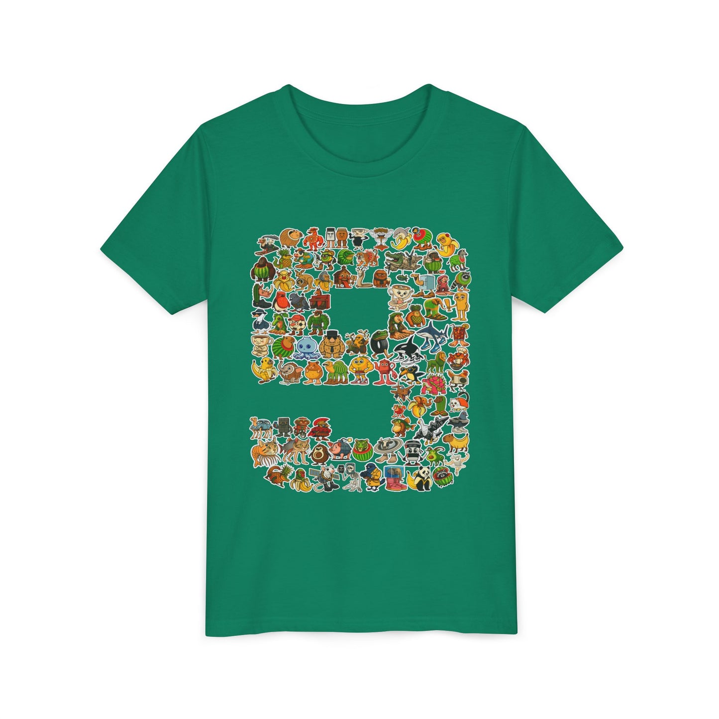 90 Italian Brainrot Characters 9th Birthday T-Shirt