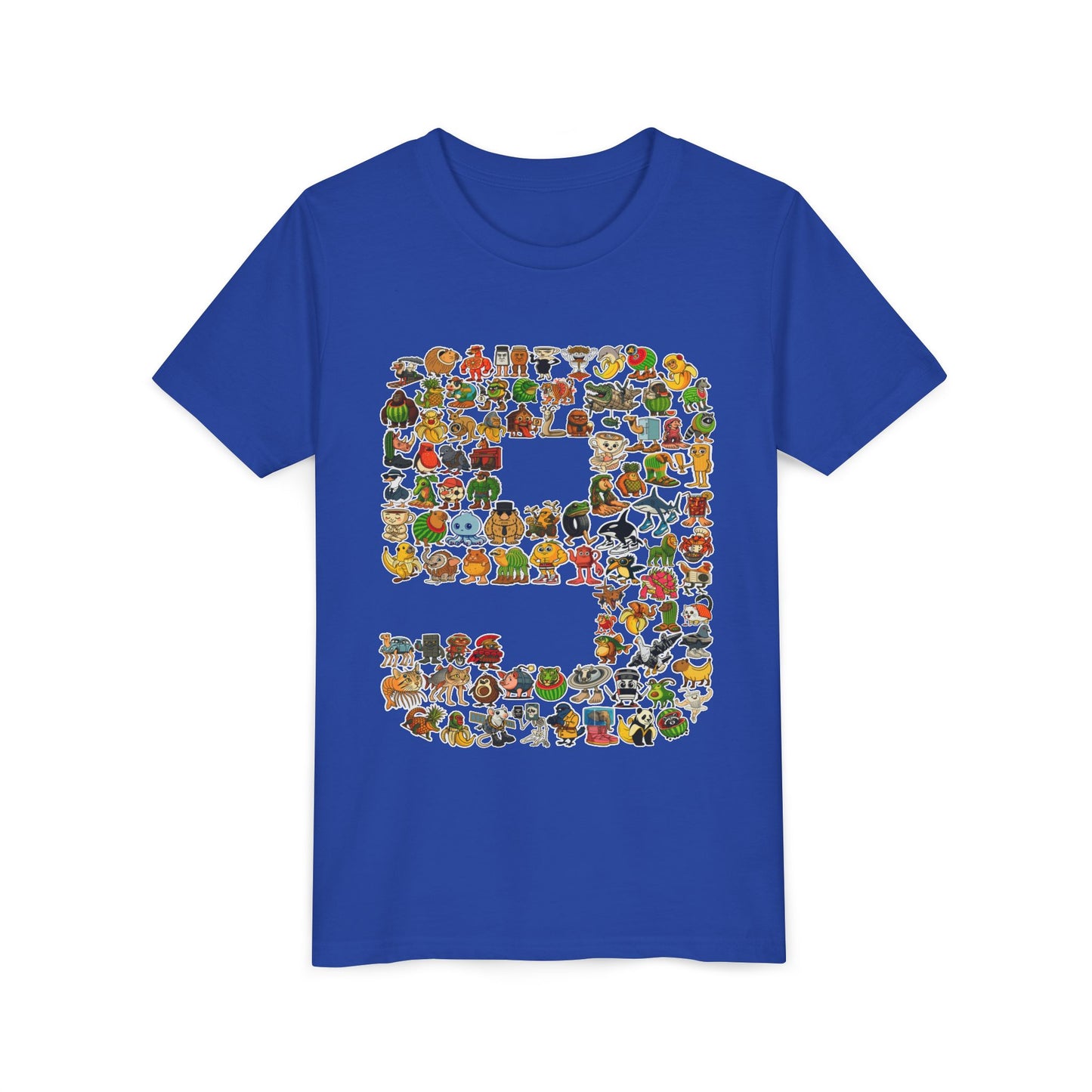90 Italian Brainrot Characters 9th Birthday T-Shirt