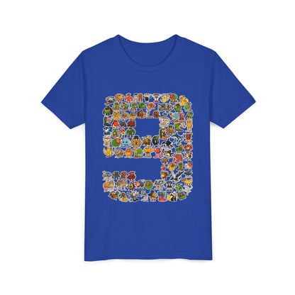 90 Italian Brainrot Characters 9th Birthday T-Shirt