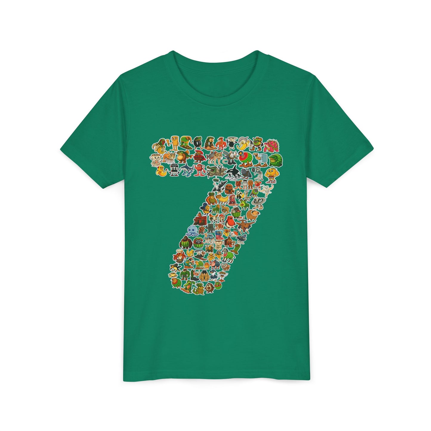 90 Italian Brainrot Characters 7th Birthday T-Shirt