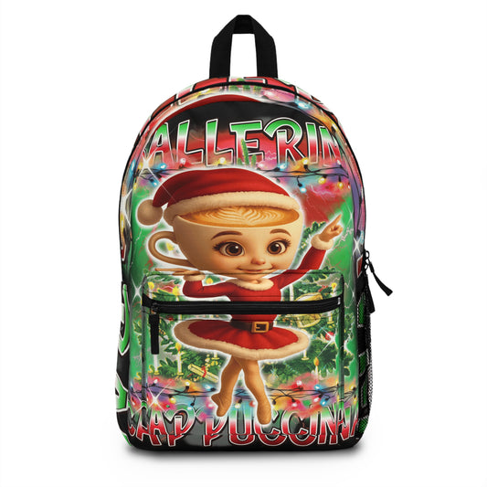 Ballerina Cappuccino Italian Brainrot Christmas School Backpack
