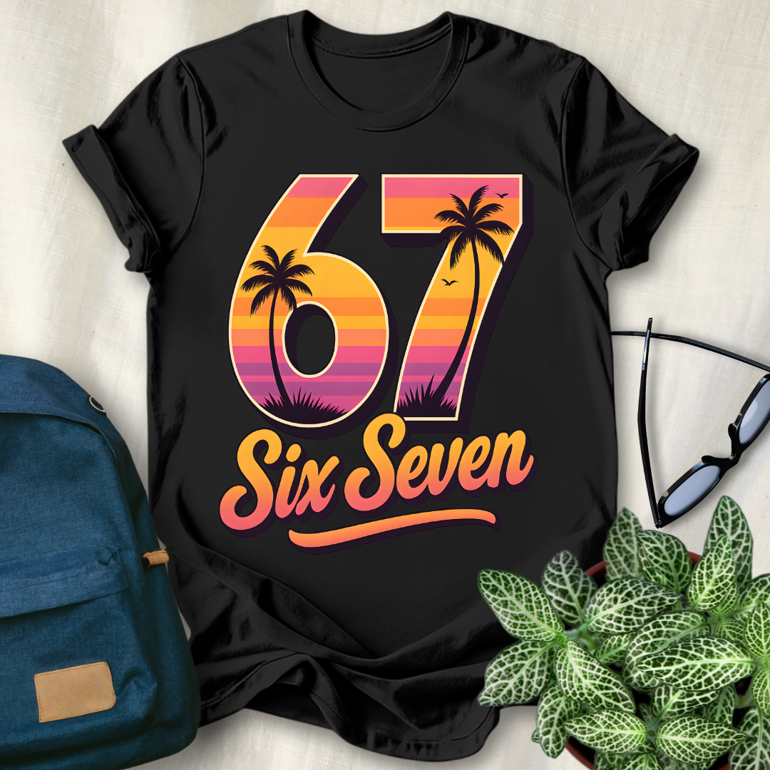 67 Viral Meme Sunset Style T-Shirt