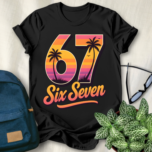 67 Viral Meme Sunset Style T-Shirt