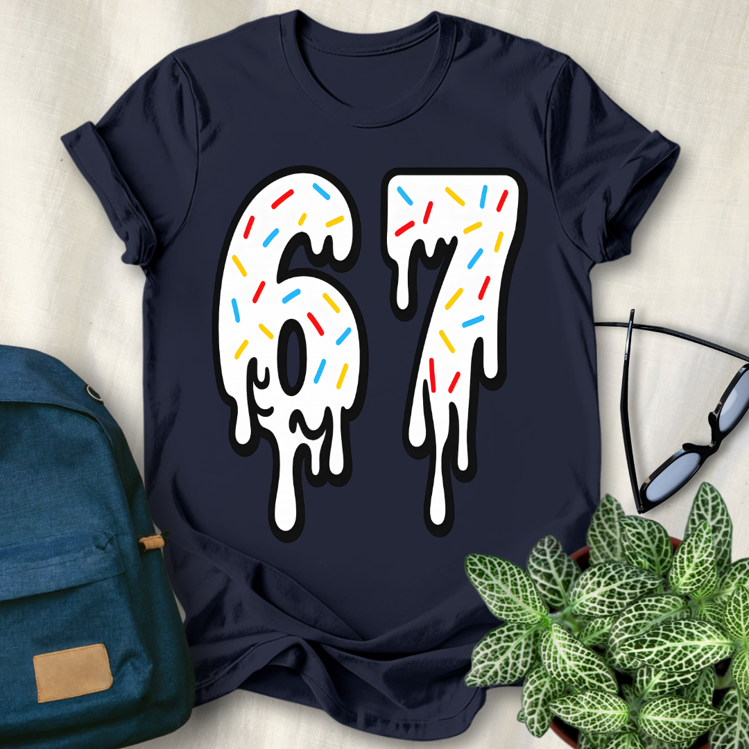 67 Viral Meme Ice Cream Drip T-Shirt