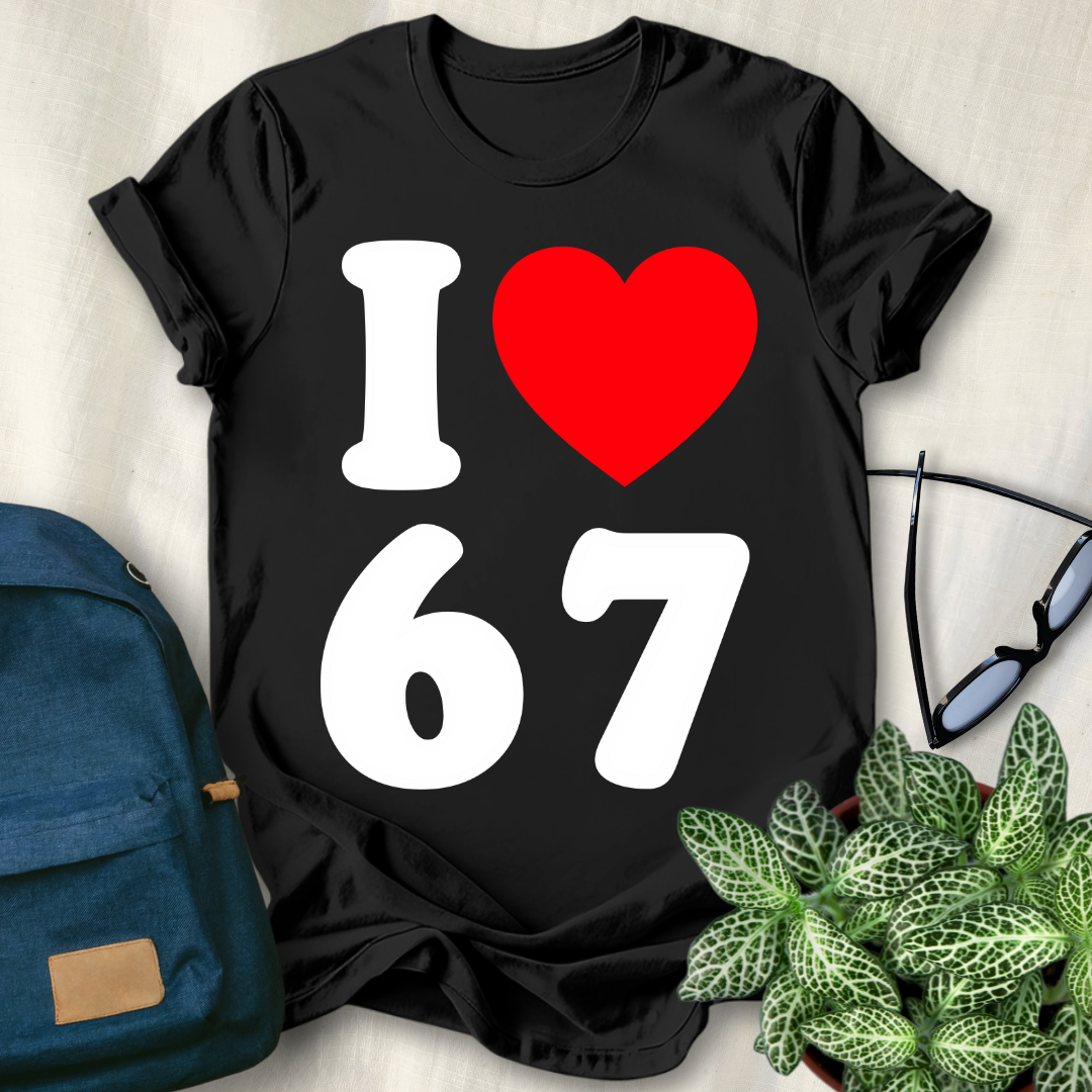 I Love 67 Funny Meme T-Shirt