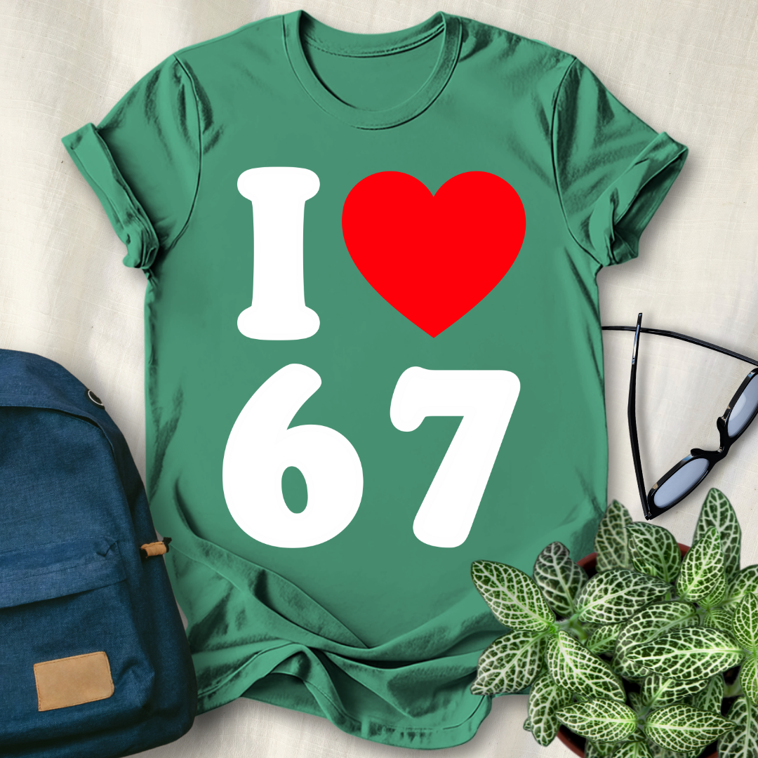 I Love 67 Funny Meme T-Shirt