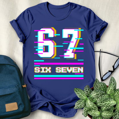 67 Meme Glitch Effect T-Shirt