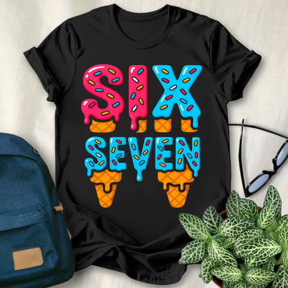 67 Meme Ice Cream Drip T-Shirt