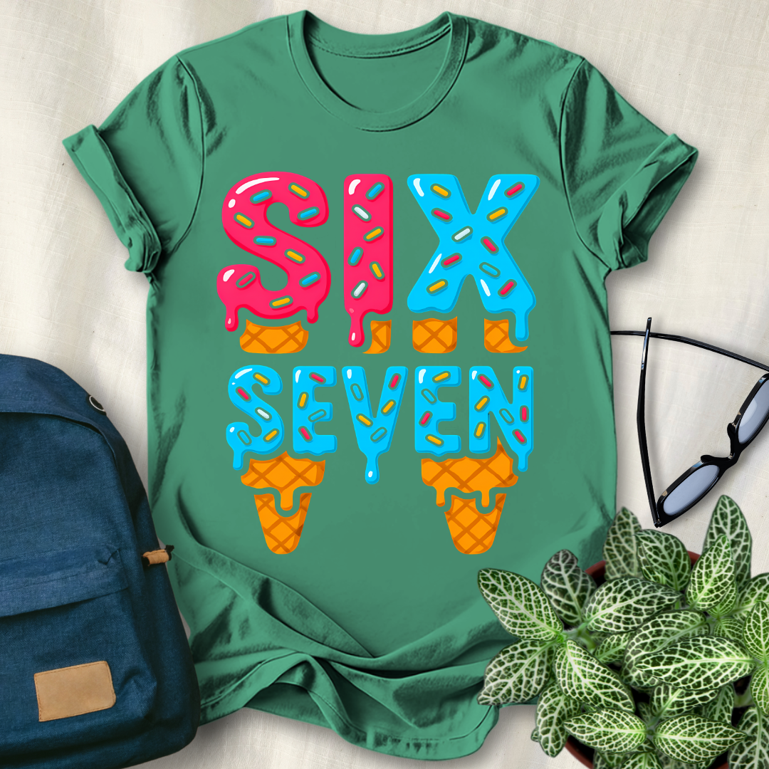 67 Meme Ice Cream Drip T-Shirt