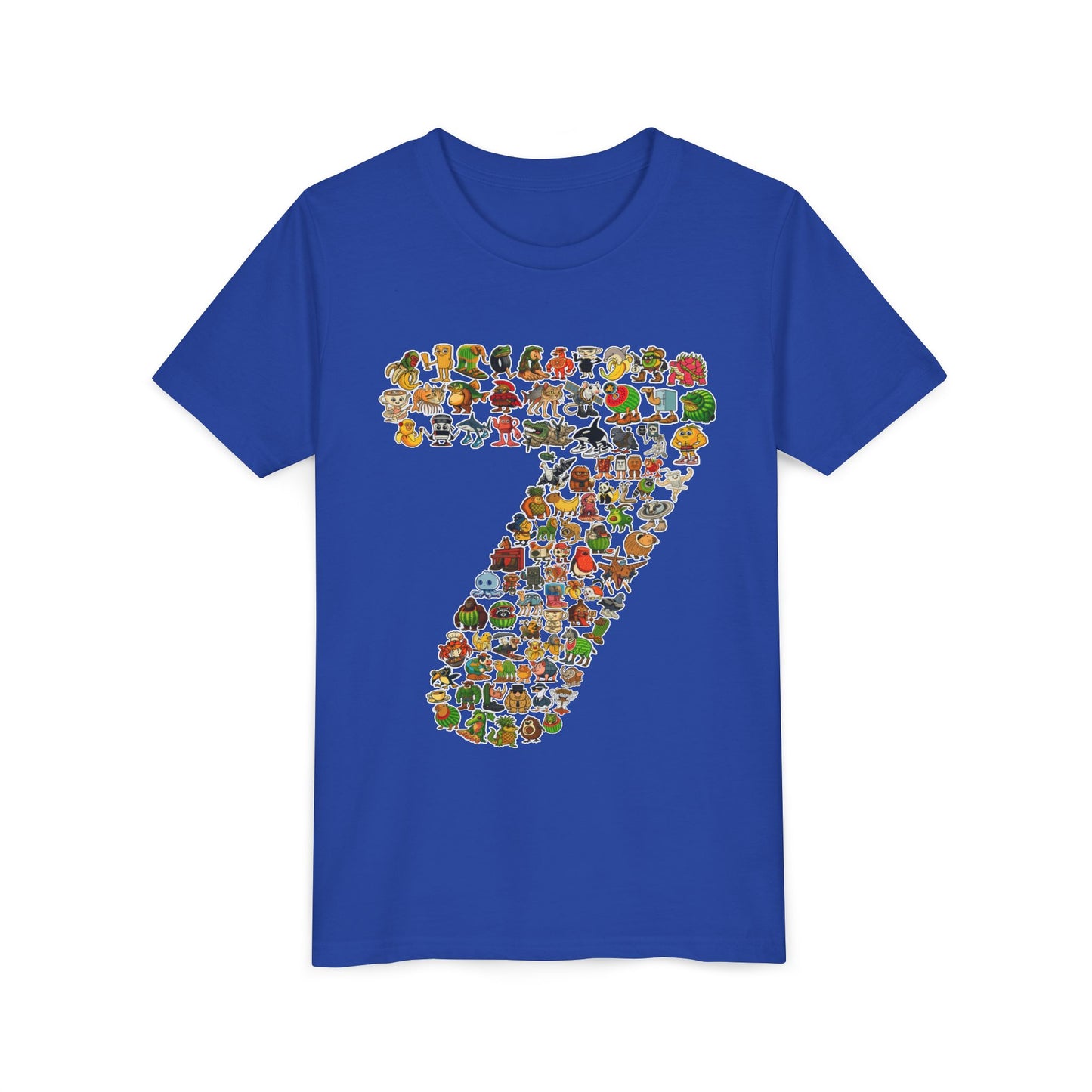 90 Italian Brainrot Characters 7th Birthday T-Shirt