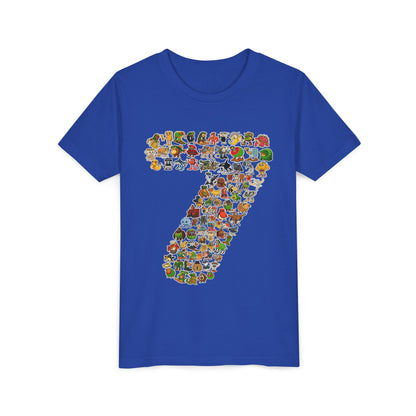 90 Italian Brainrot Characters 7th Birthday T-Shirt