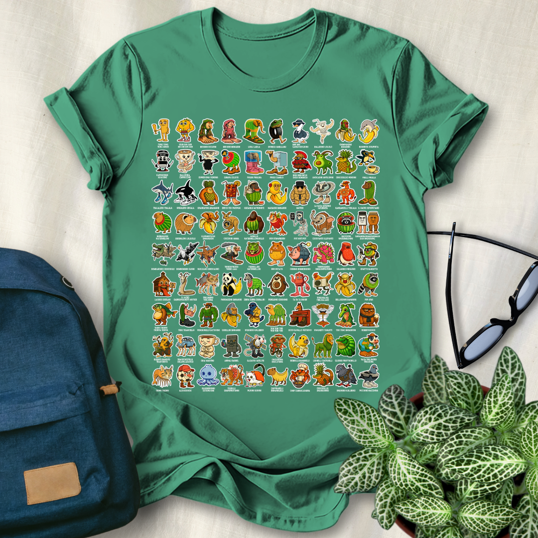 All Stars 90 Characters Italian Brainrot T-Shirt