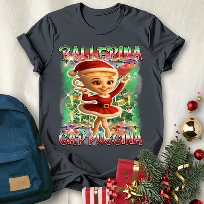 Ballerina Cappuccina Italian Brainrot Christmas T-Shirt