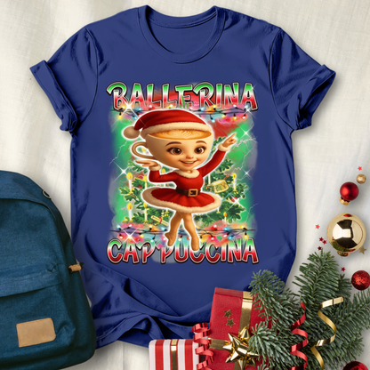 Ballerina Cappuccina Italian Brainrot Christmas T-Shirt