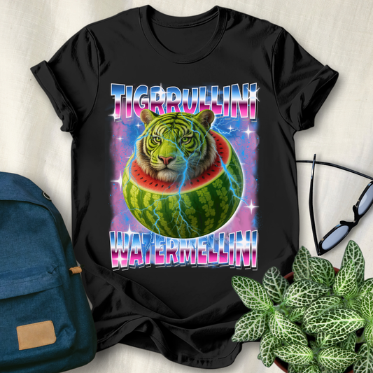 Tigrrullini Watermellini Italian Brainrot T-Shirt