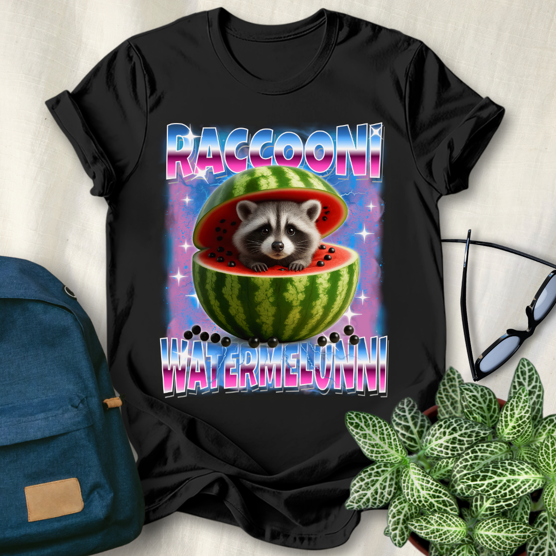 Raccooni Watermelunni Italian Brainrot T-Shirt