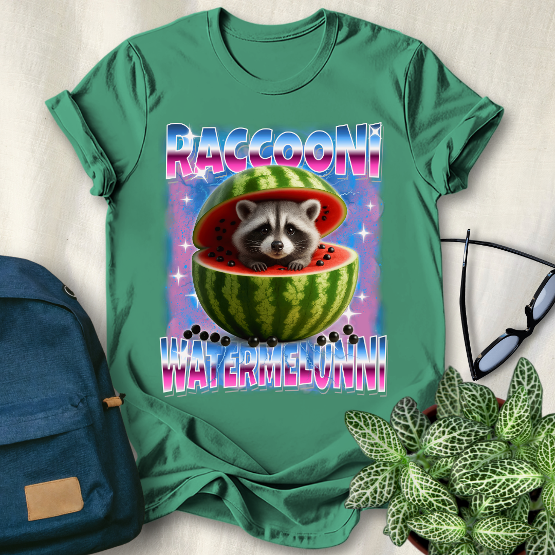 Raccooni Watermelunni Italian Brainrot T-Shirt