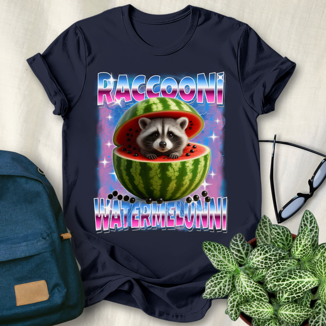 Raccooni Watermelunni Italian Brainrot T-Shirt