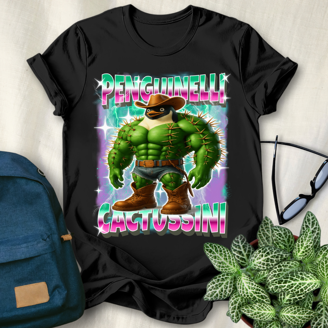 Penguinelli Cactussini Italian Brainrot T-Shirt