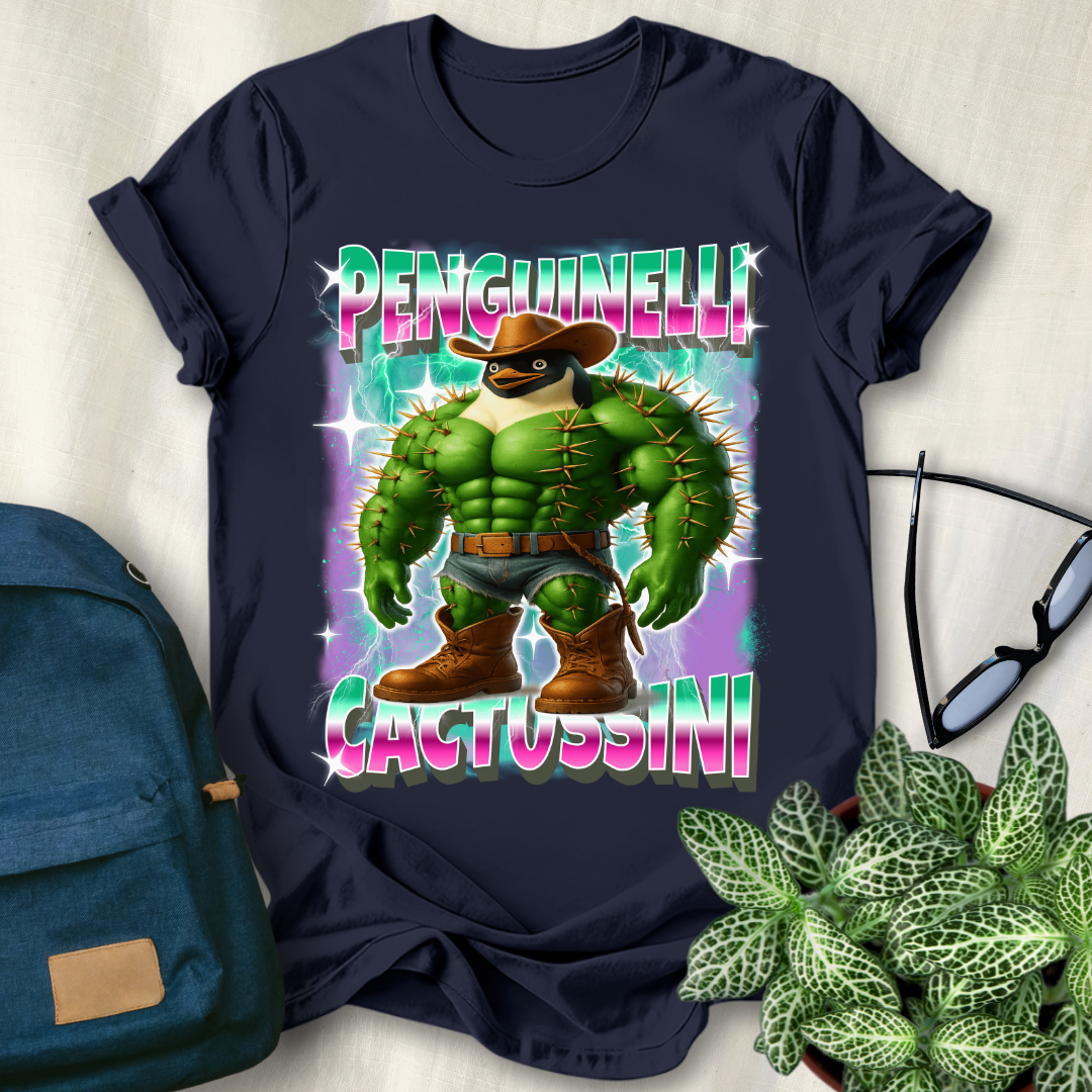 Penguinelli Cactussini Italian Brainrot T-Shirt