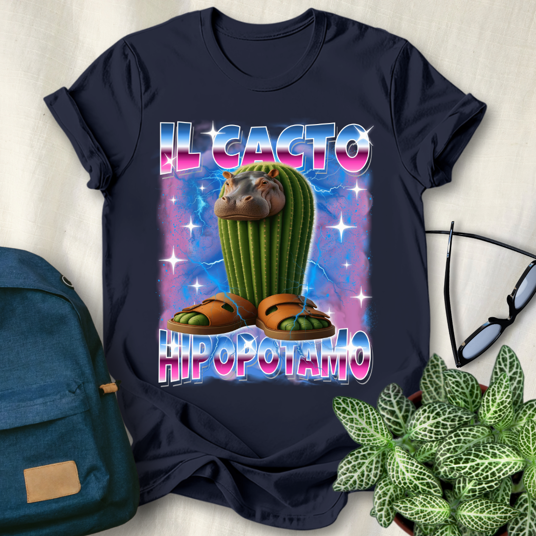 Il Cacto Hipopotamo Italian Brainrot T-Shirt