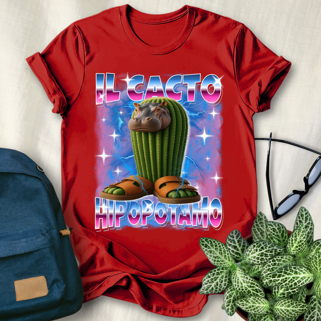 Il Cacto Hipopotamo Italian Brainrot T-Shirt