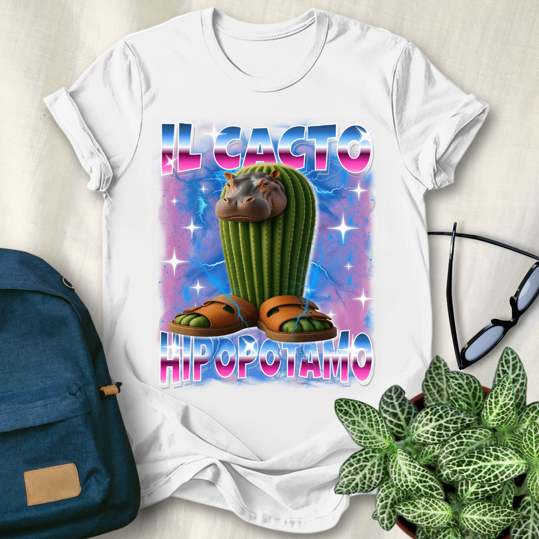 Il Cacto Hipopotamo Italian Brainrot T-Shirt