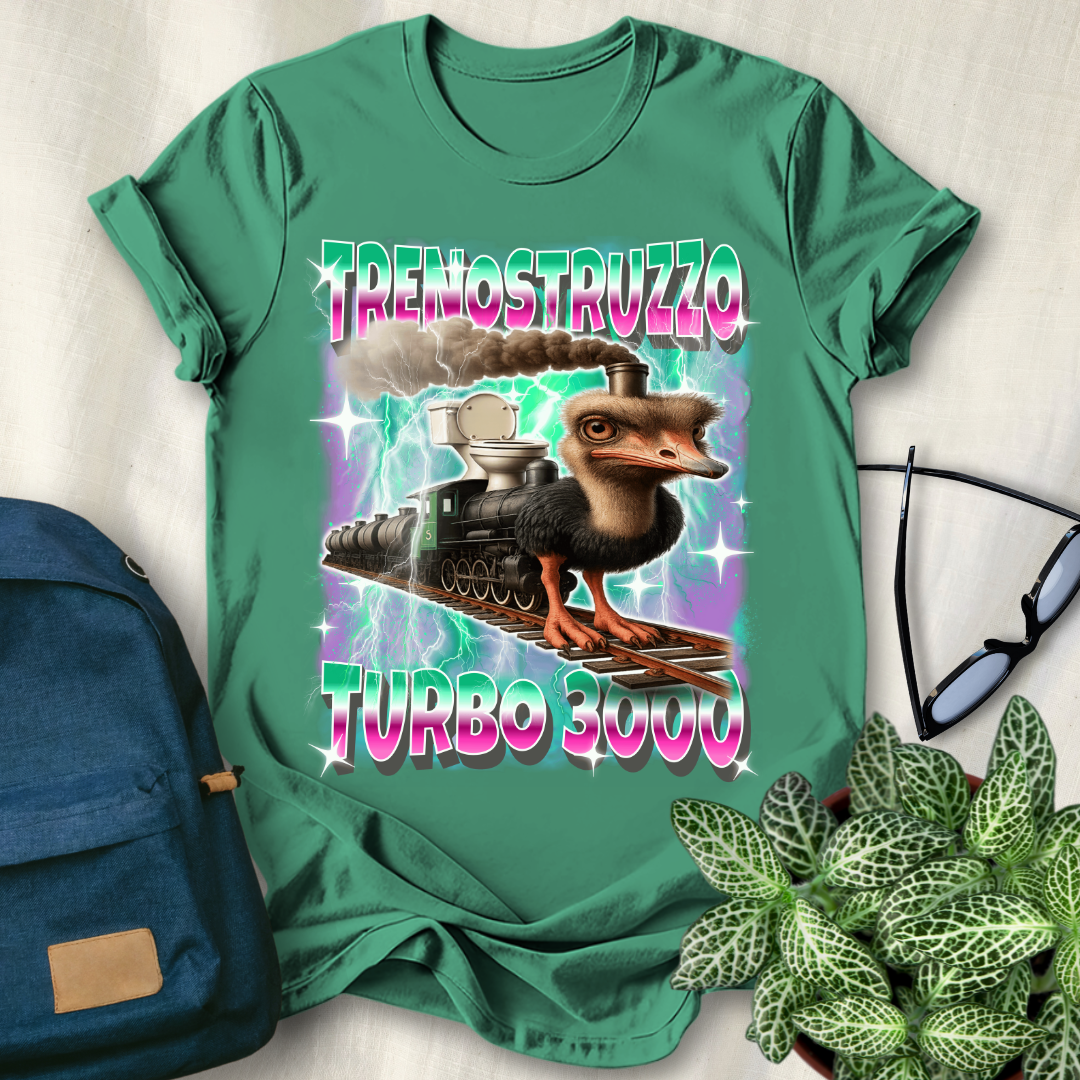Trenostruzzo Turbo 3000 Italian Brainrot T-Shirt