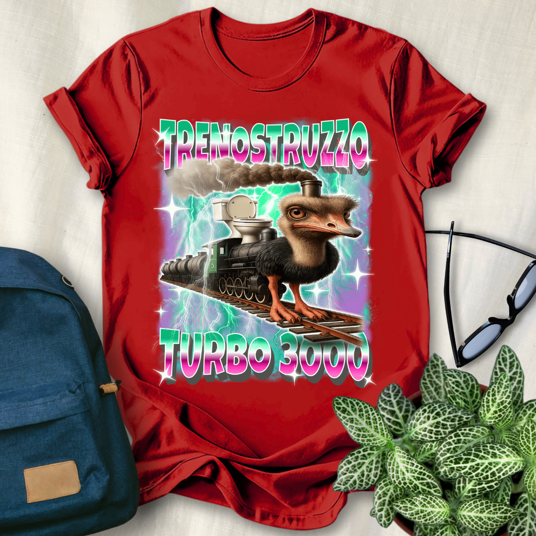 Trenostruzzo Turbo 3000 Italian Brainrot T-Shirt