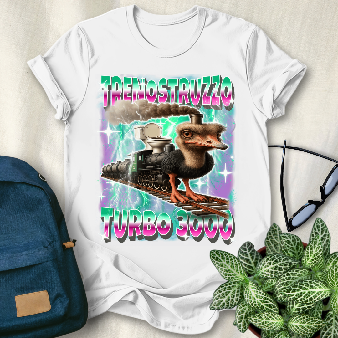 Trenostruzzo Turbo 3000 Italian Brainrot T-Shirt