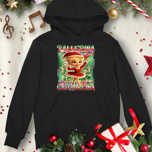 Ballerina Cappuccina Italian Brainrot Christmas Hoodie