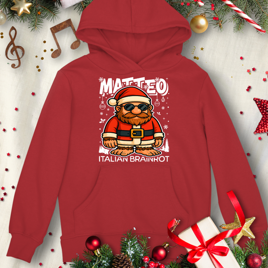Matteo Italian Brainrot Christmas Hoodie