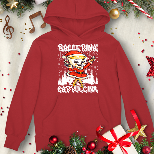 Ballerina Cappuccina Italian Brainrot Christmas Hoodie