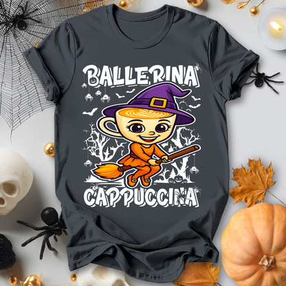 Ballerina Cappuccina Halloween Witch Italian Brainrot T-Shirt