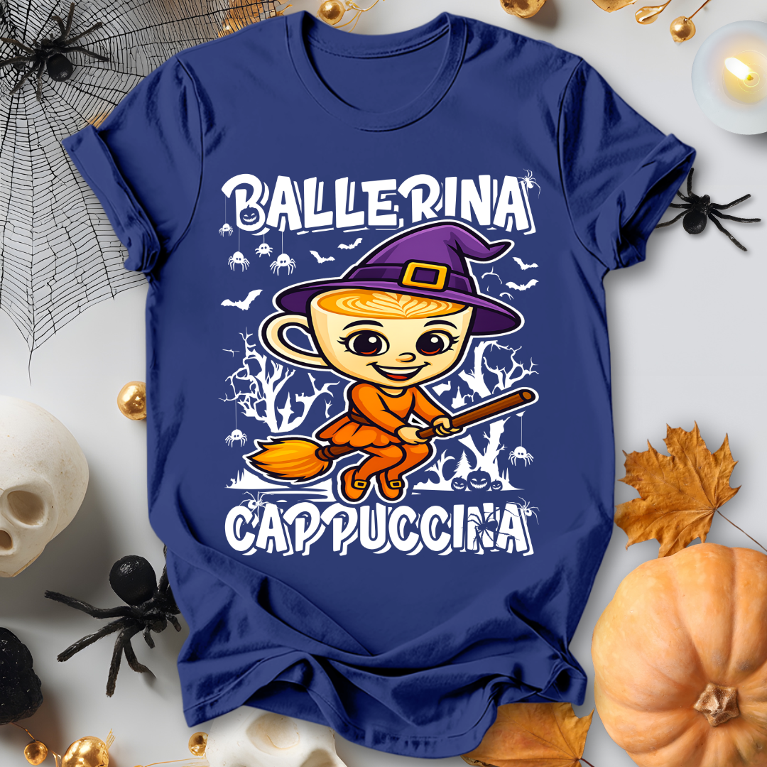 Ballerina Cappuccina Halloween Witch Italian Brainrot T-Shirt